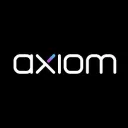 White lowercase axiom logo on a black background with a small purple gradient accent.